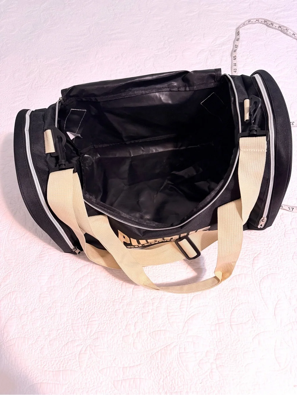 Purdue Boilermakers Duffle Bag Duffel Black Gold Purdue Basketball NWOT